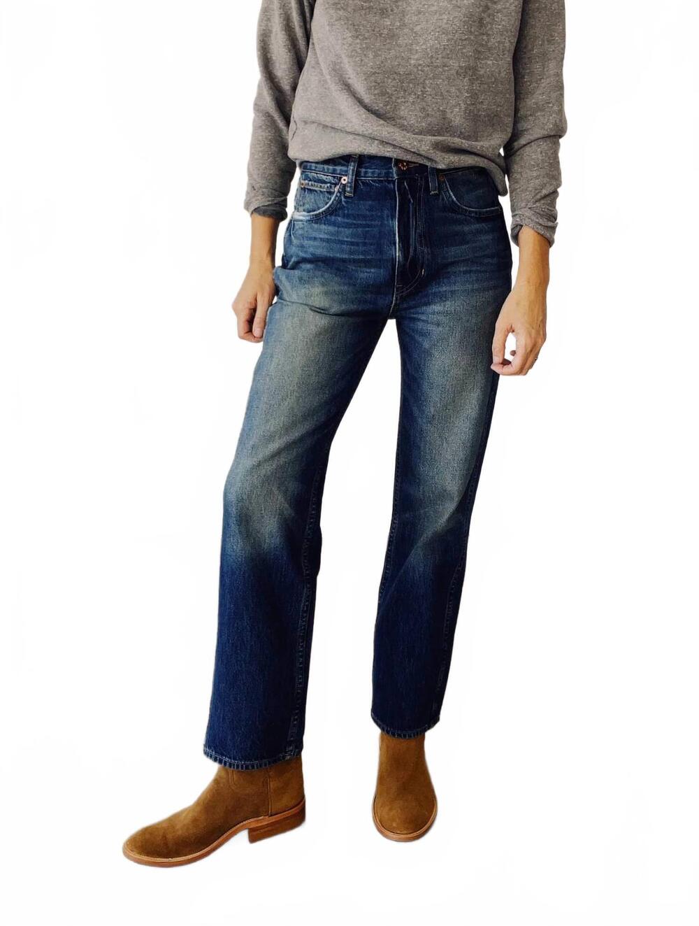 NEW HEY GANG straight leg jeans in richman wash